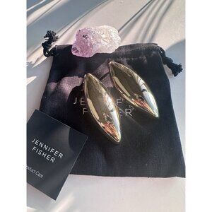 JENNIFER FISHER Puffy Dagger Yellow Gold Earrings